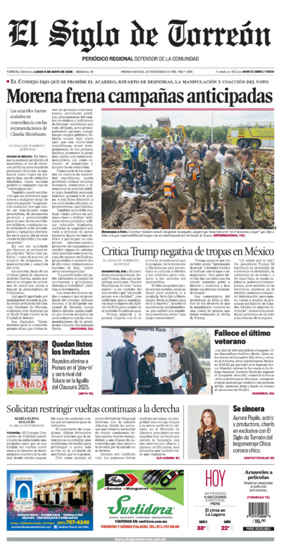 Edición del lunes  5 de mayo de 2025