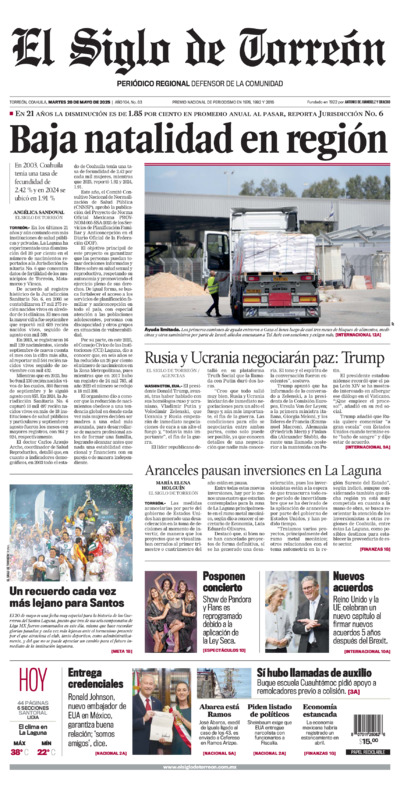 Edición del martes 20 de mayo de 2025