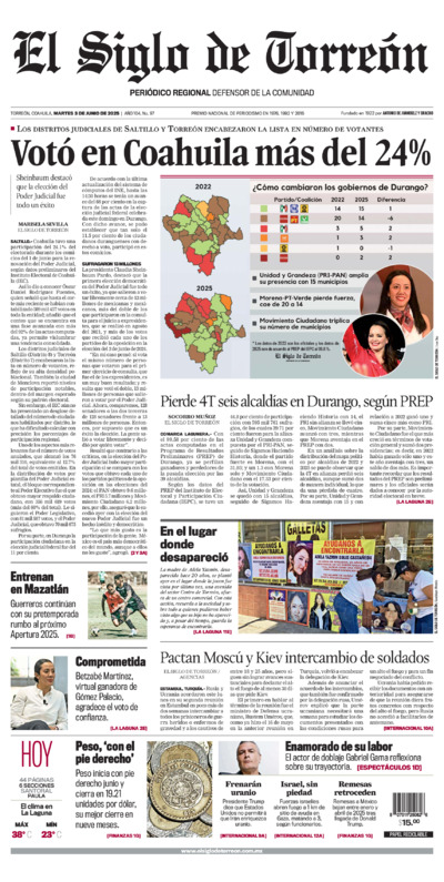 Edición del martes  3 de junio de 2025