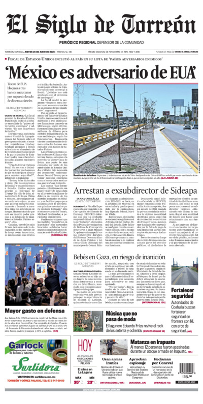 Edición del jueves 26 de junio de 2025