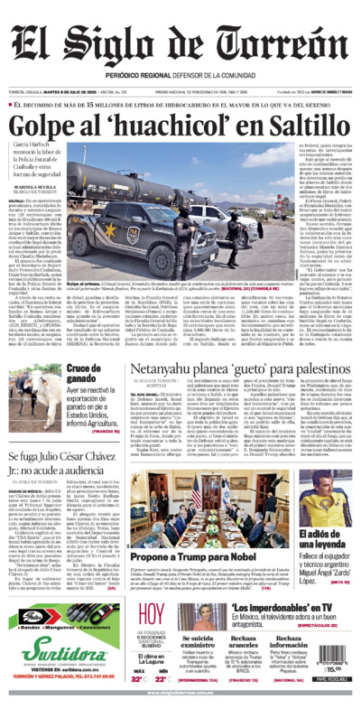 Edición del martes  8 de julio de 2025