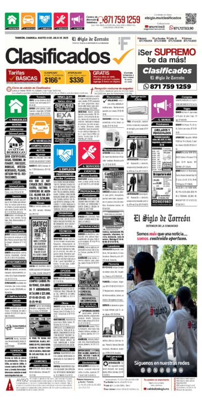 Clasificados página 1
