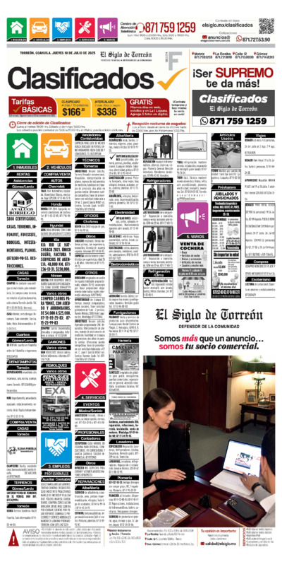 Clasificados página 1