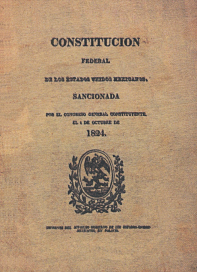 1824 Se Promulga La Primera Constitucion Federal De La Republica