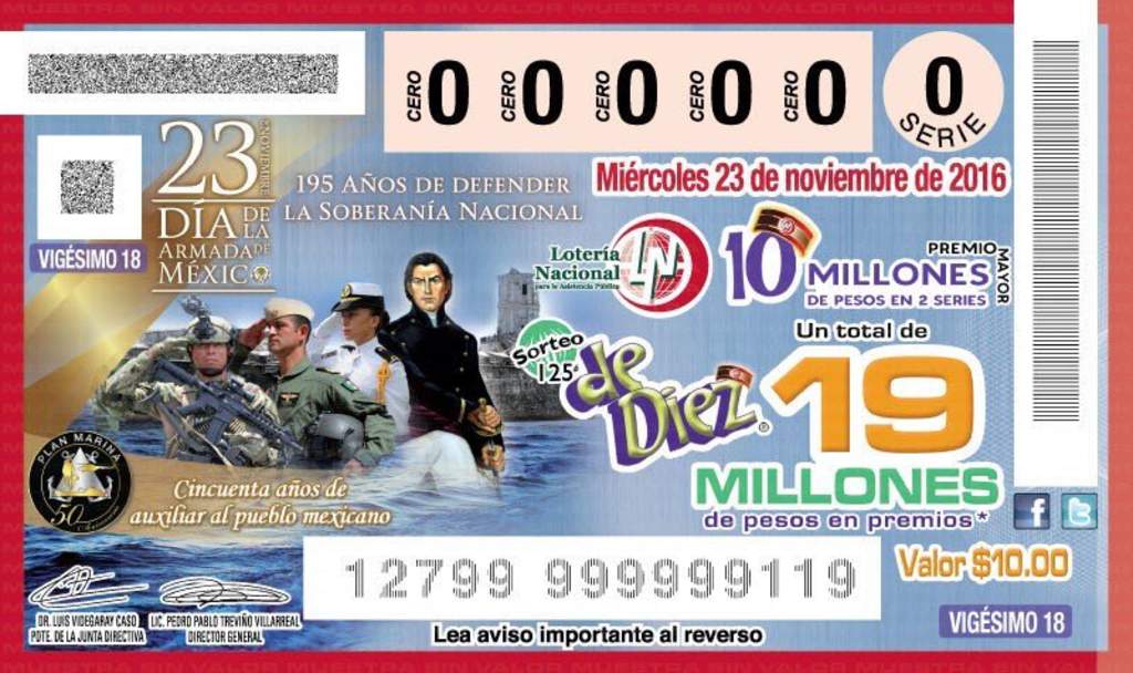 Lotería Nacional conmemora el Día de la Armada de México, El Siglo de