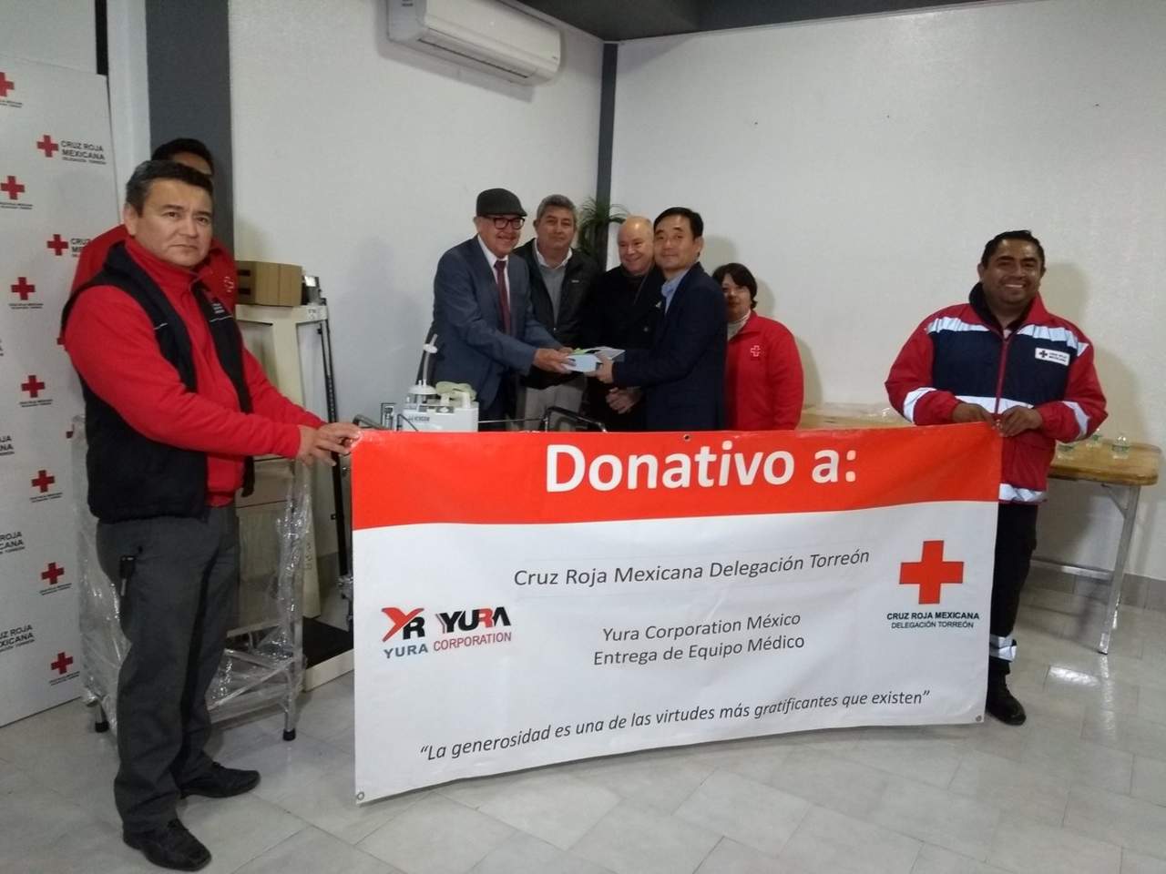 Entrega Yura equipo médico a la Cruz Roja de Torreón. Noticias en tiempo real