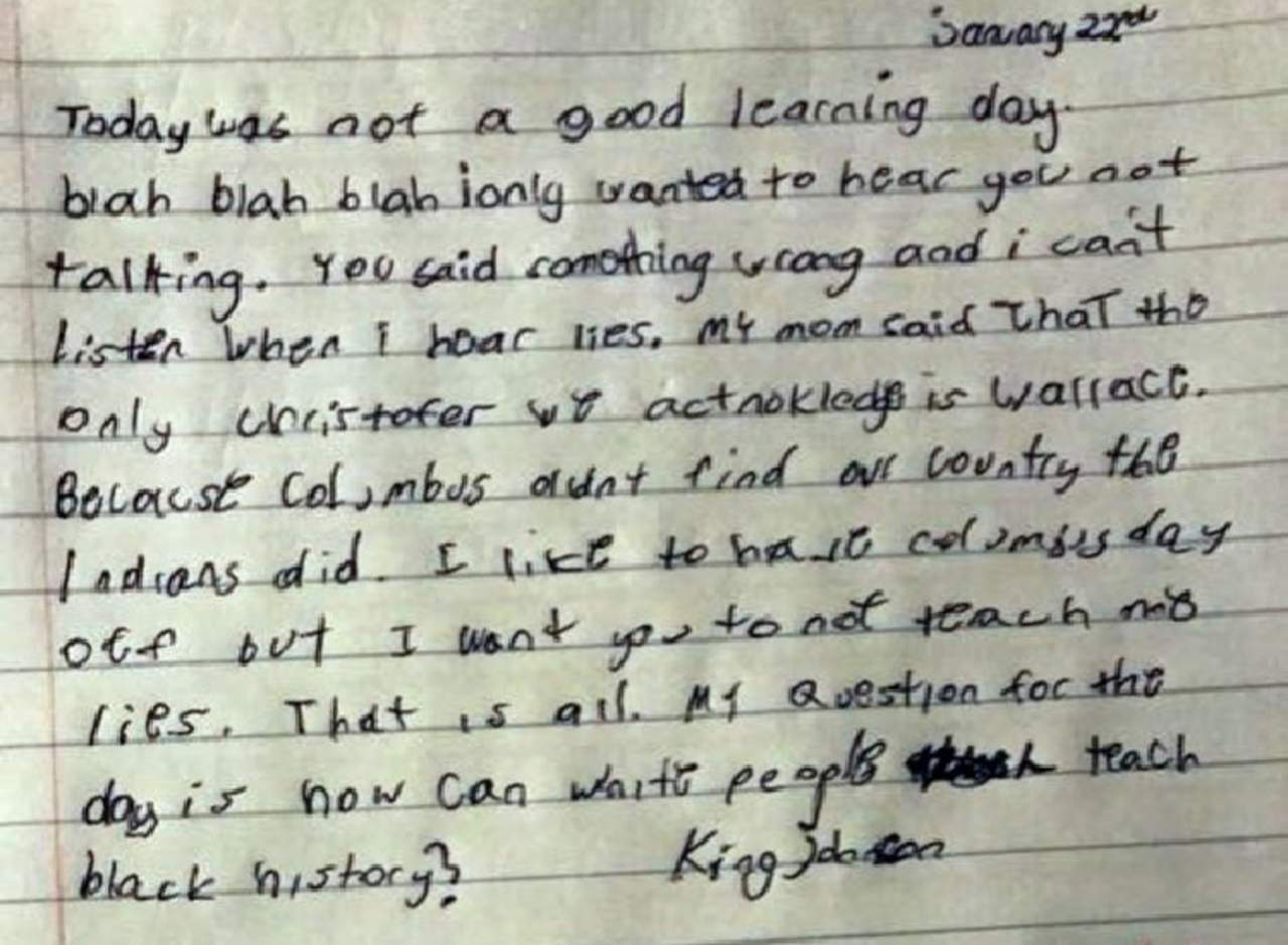 Carta de niño de 8 años regañando a su maestra se hace viral. Noticias en tiempo real
