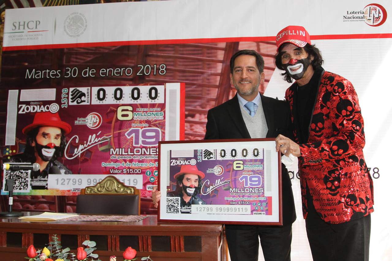 Celebran 45 años de carrera de Cepillín con billete de lotería. Noticias en tiempo real