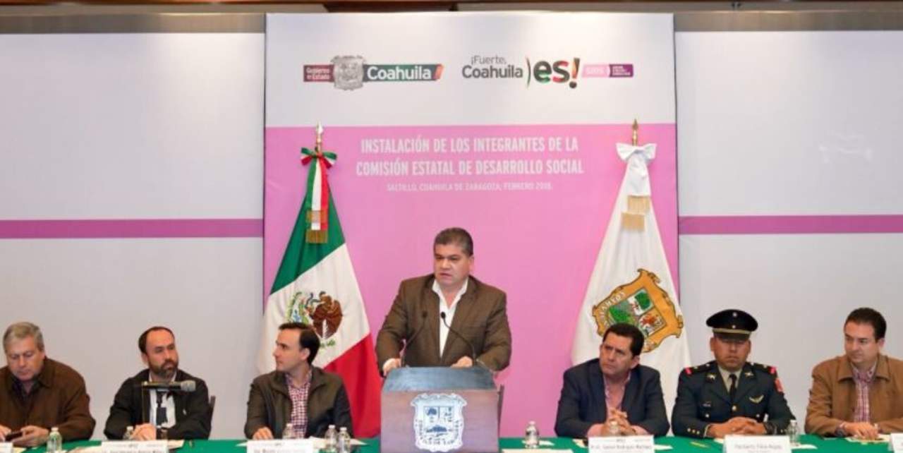 Instala gobernador de Coahuila Comisión Estatal de Desarrollo Social. Noticias en tiempo real