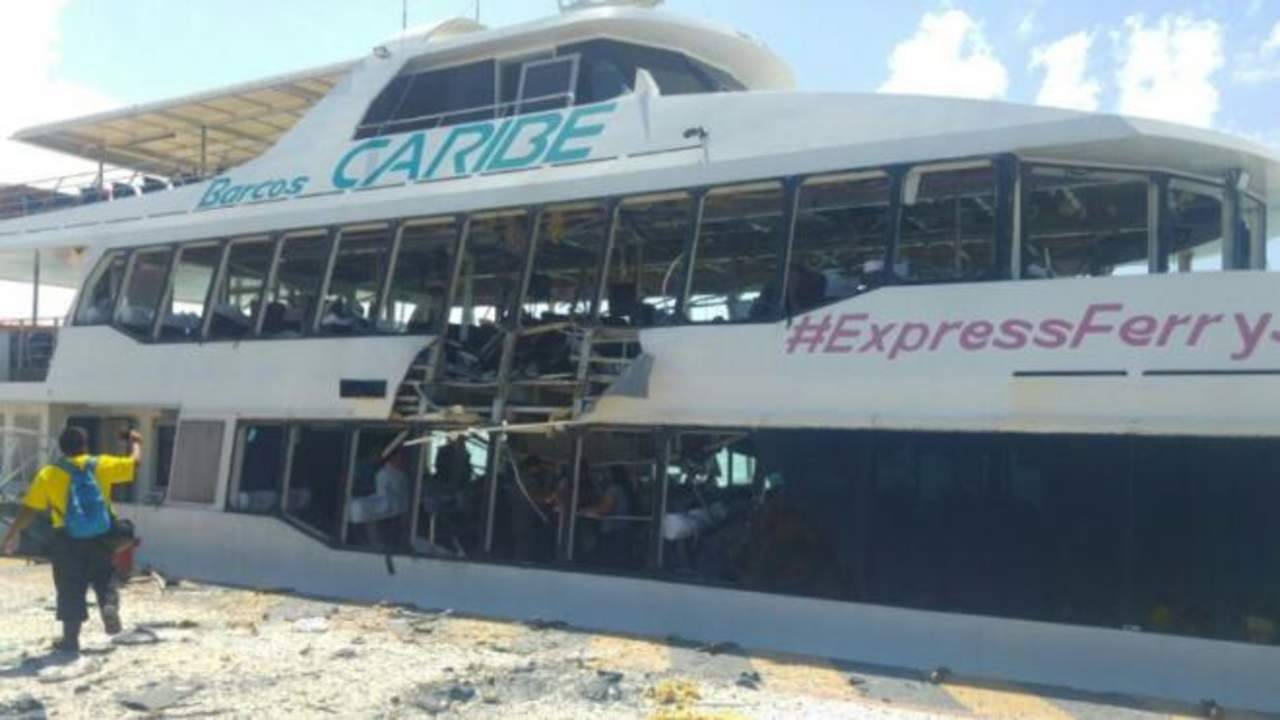 Explosión en ferry deja 18 heridos en Playa del Carmen. Noticias en tiempo real