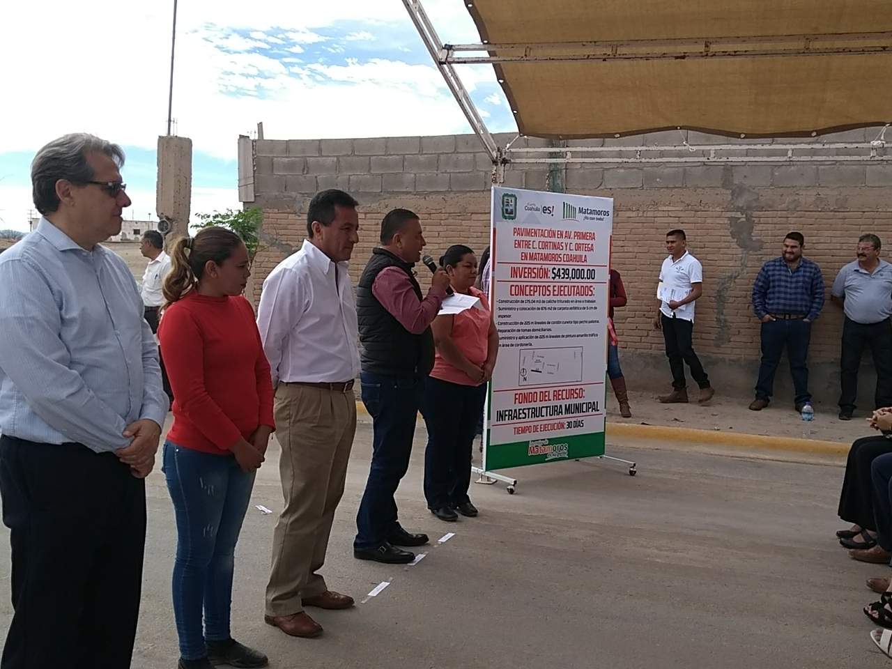 Entregan pavimento en colonia Ciudad Deportiva de Matamoros. Noticias en tiempo real