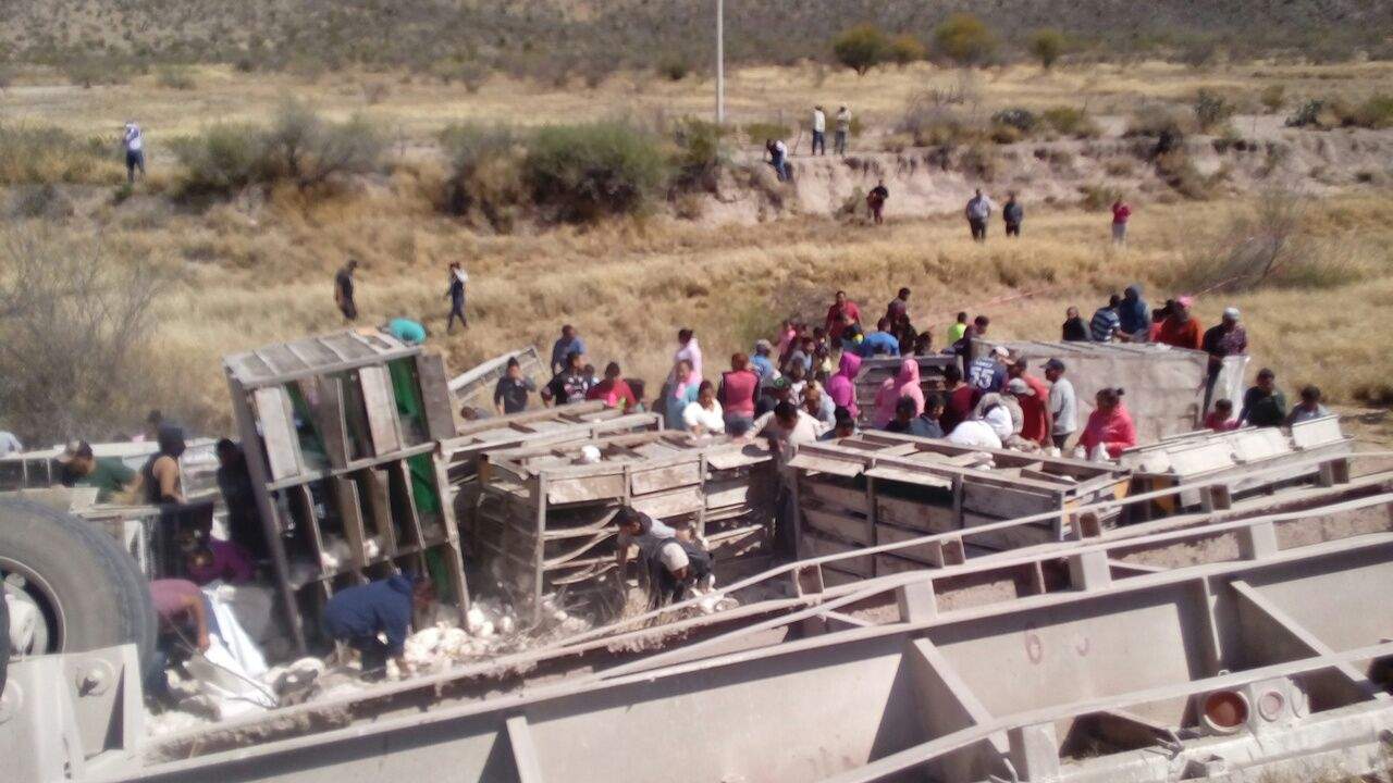 Muere trailero en volcadura sobre carretera Bermejillo-La Zarca. Noticias en tiempo real