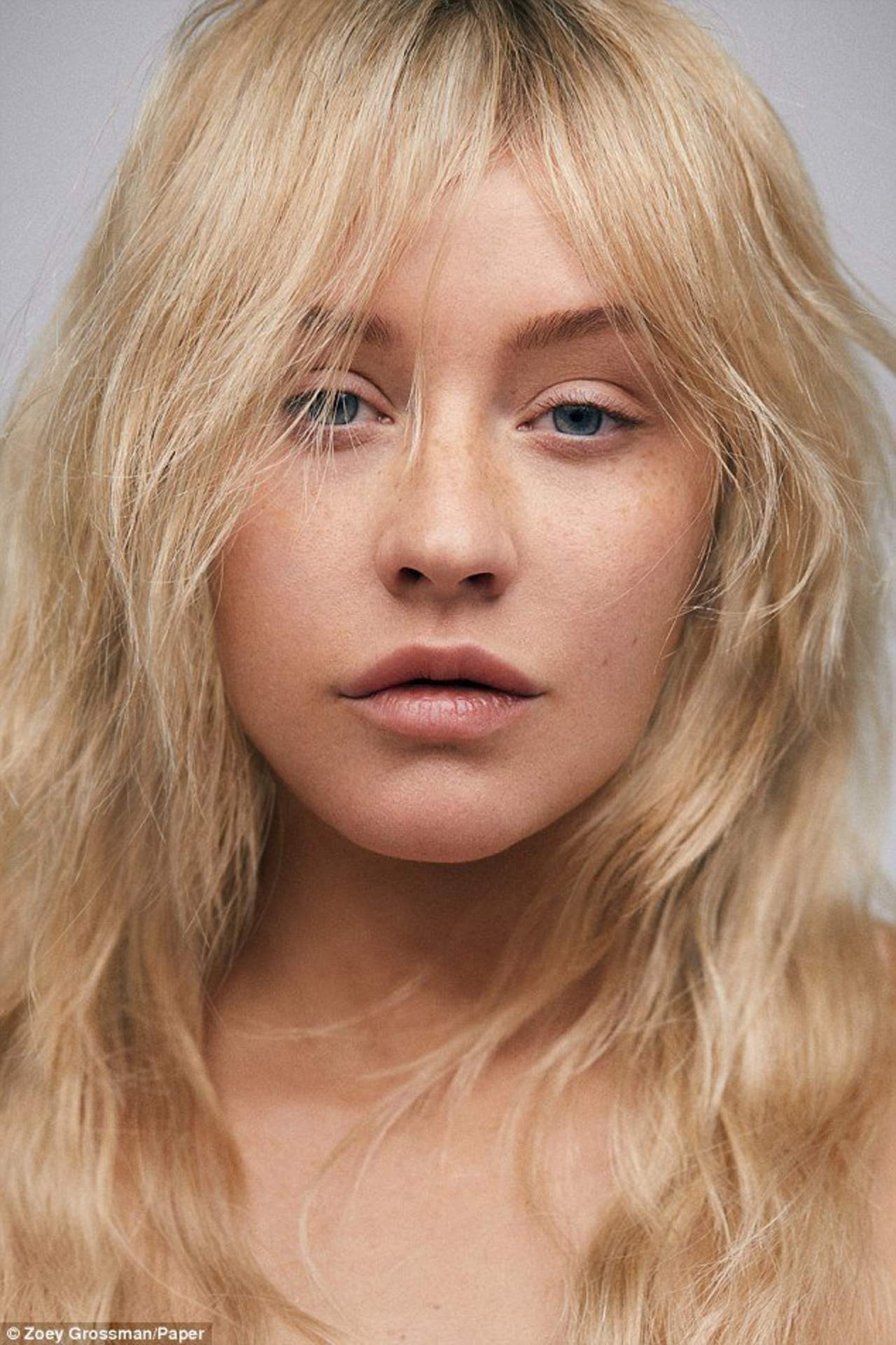 Sorprende Christina Aguilera sin maquillaje. Noticias en tiempo real