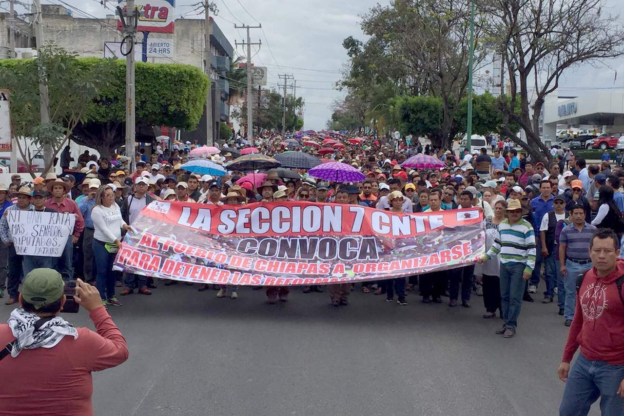CNTE inicia paro de dos días en Chiapas. Noticias en tiempo real