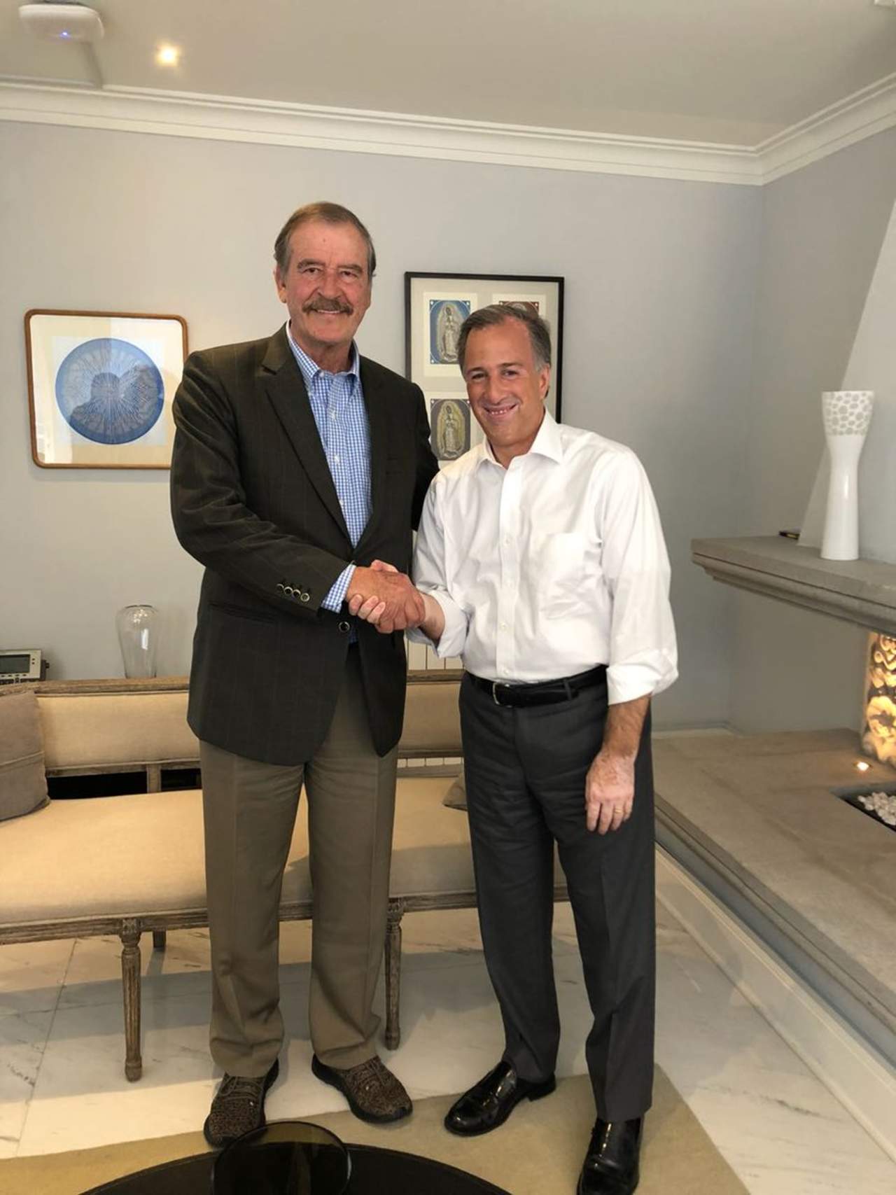 Se reúne Meade con el expresidente panista Vicente Fox. Noticias en tiempo real