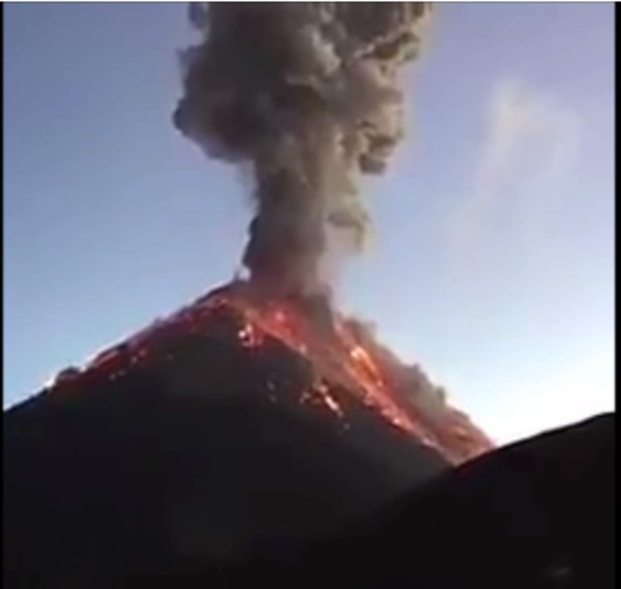Difunden videos de la erupción del Volcán de Fuego. Noticias en tiempo real