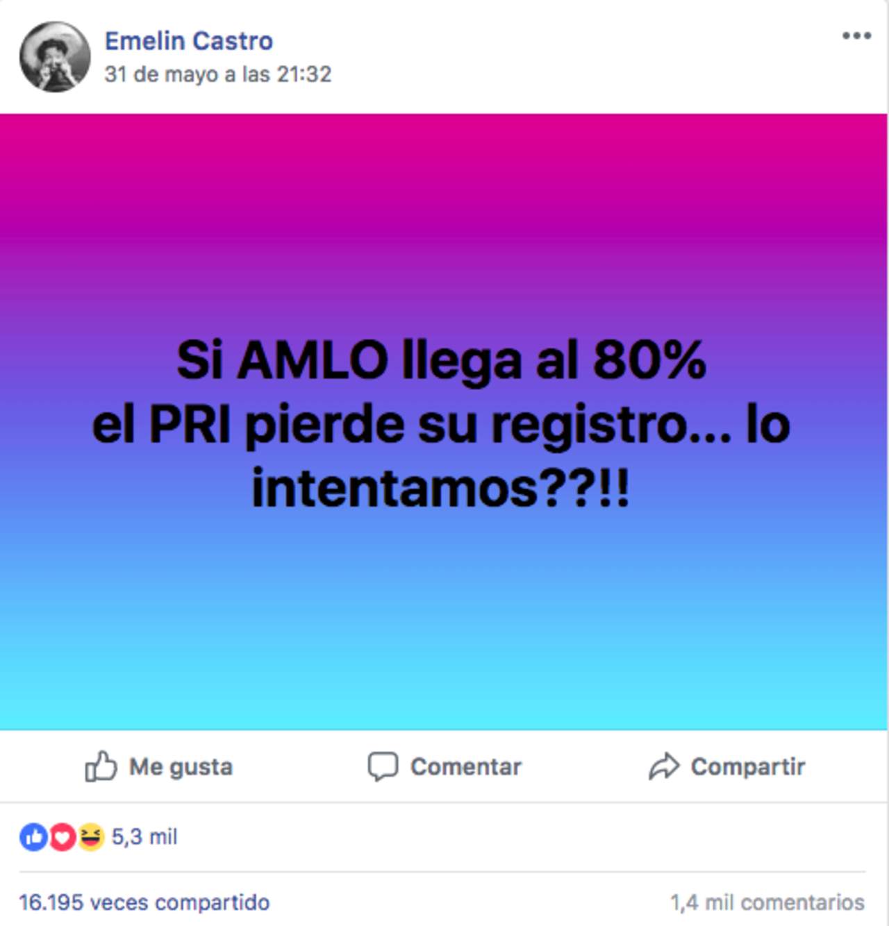 El PRI no perdería su registro si López Obrador obtiene 80% de los votos. Noticias en tiempo real