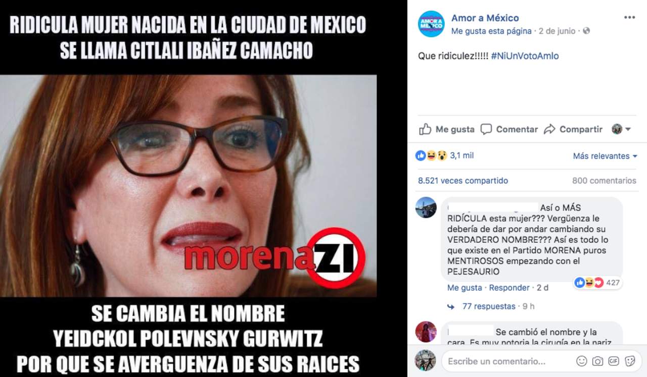Amor a México, una página en Facebook que difunde noticias falsas duplica seguidores en dos meses. Noticias en tiempo real