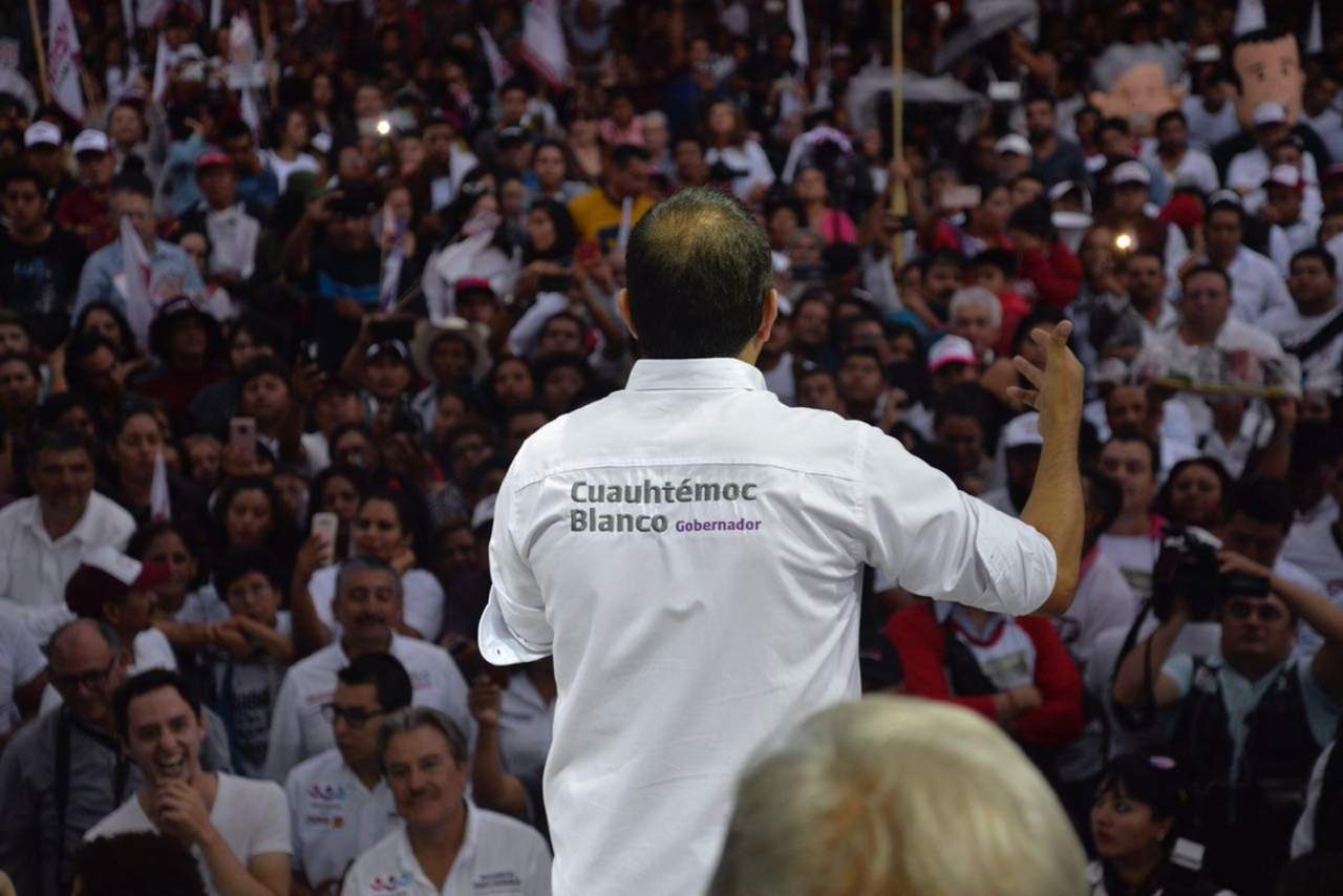Promete el candidato Cuauhtémoc Blanco reconstruir Jojutla. Noticias en tiempo real