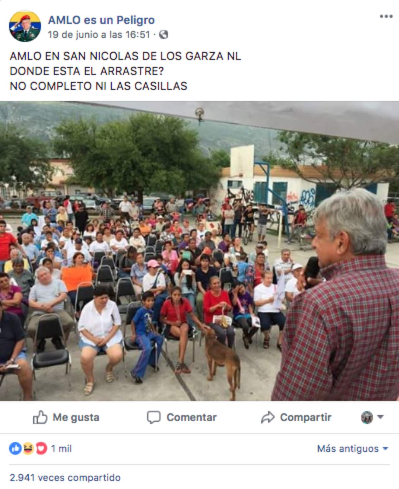 Imágenes falsas sobre eventos de López Obrador. Noticias en tiempo real