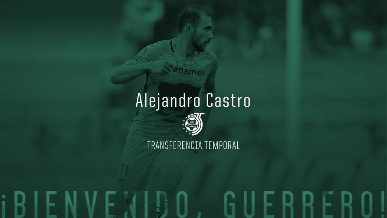 Llega Alejandro Castro en transferencia temporal a Santos. Noticias en tiempo real