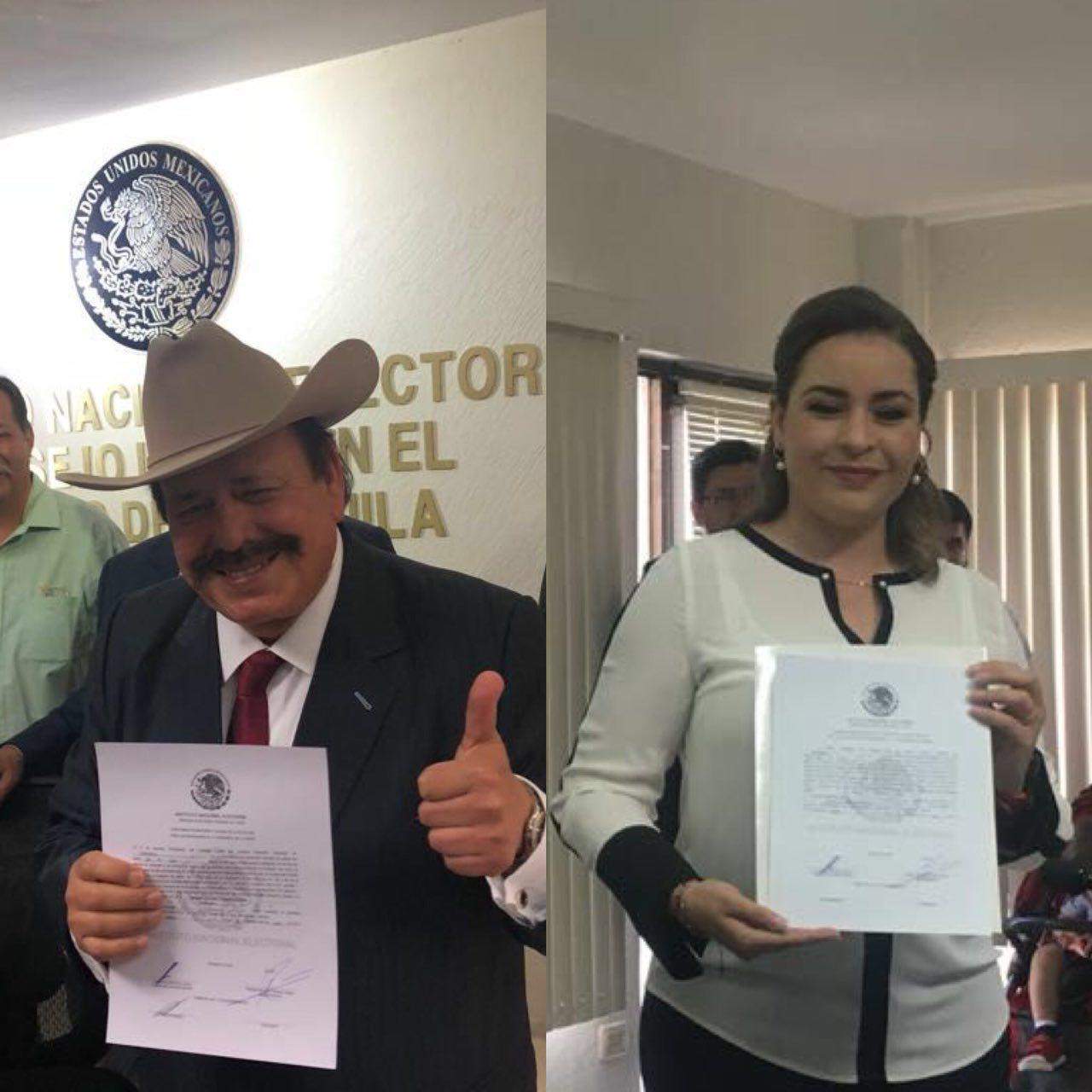 Guadiana y Martínez reciben constancias del INE para el Senado. Noticias en tiempo real