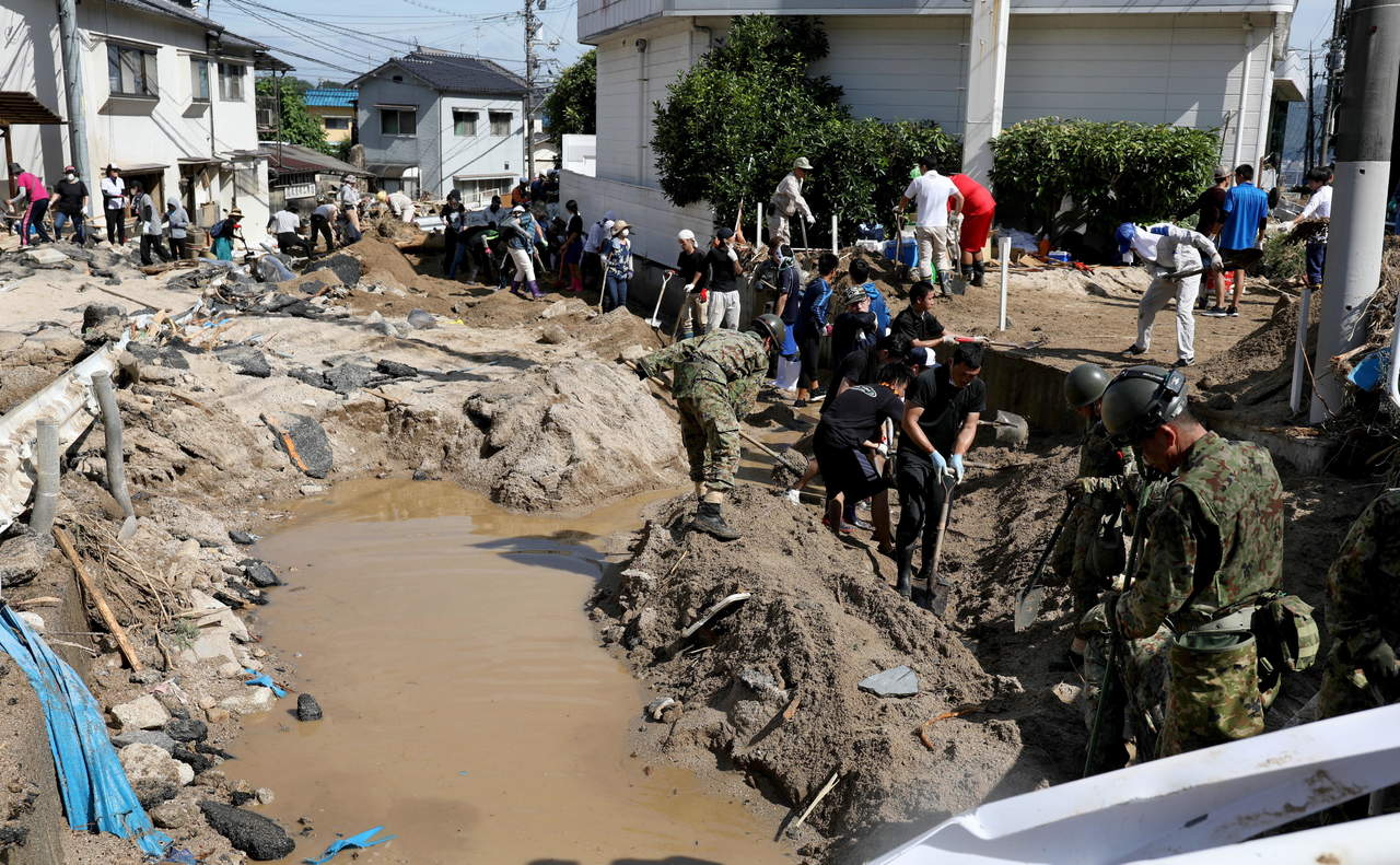 Sube a 176 la cifra de muertos tras tormentas en Japón. Noticias en tiempo real