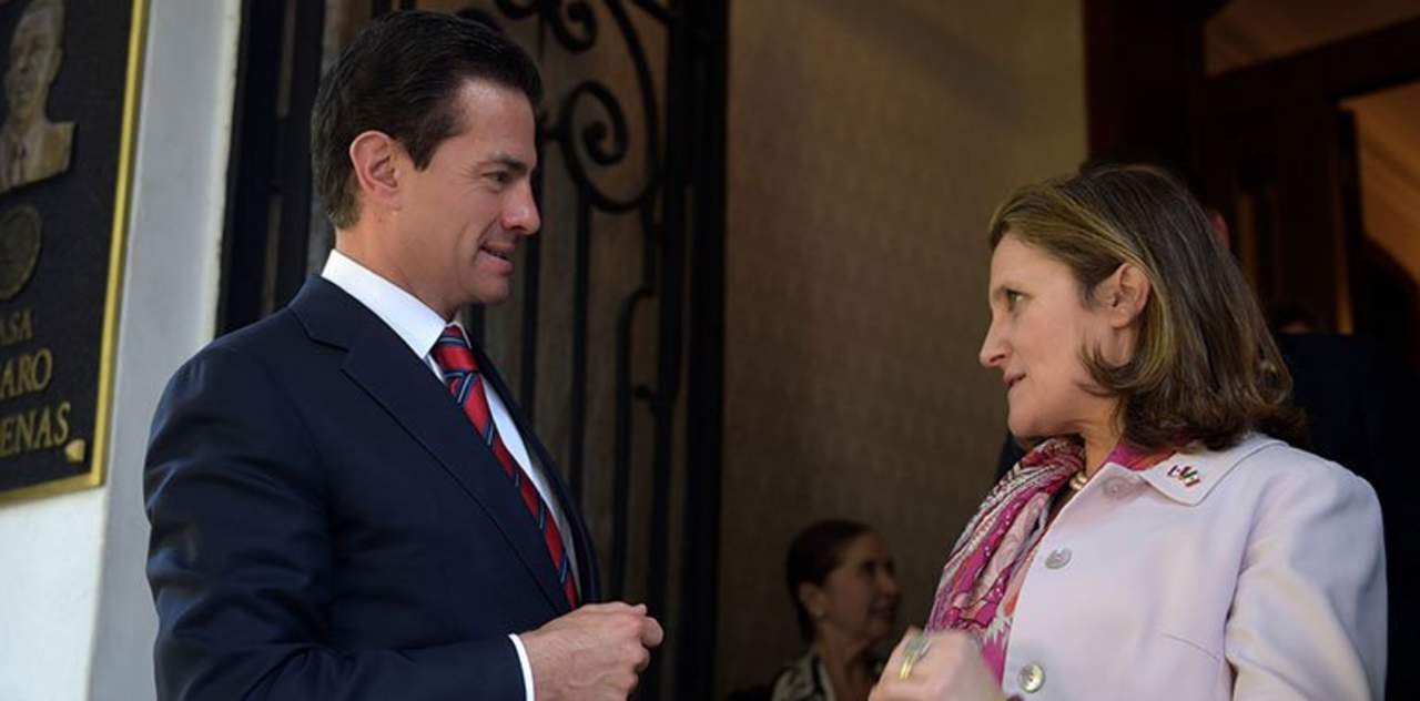 Peña Nieto recibe a la canciller de Canadá. Noticias en tiempo real