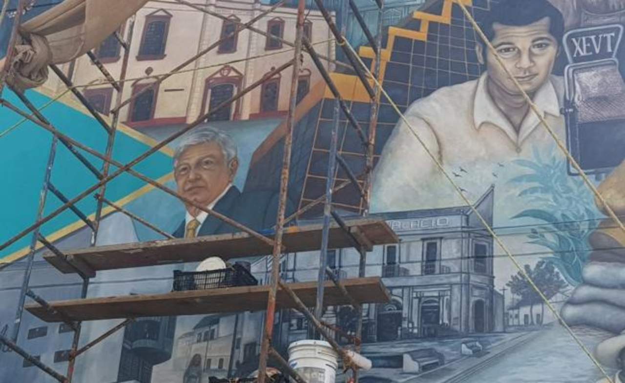 Inmortalizan a AMLO en mural de Tabasco. Noticias en tiempo real