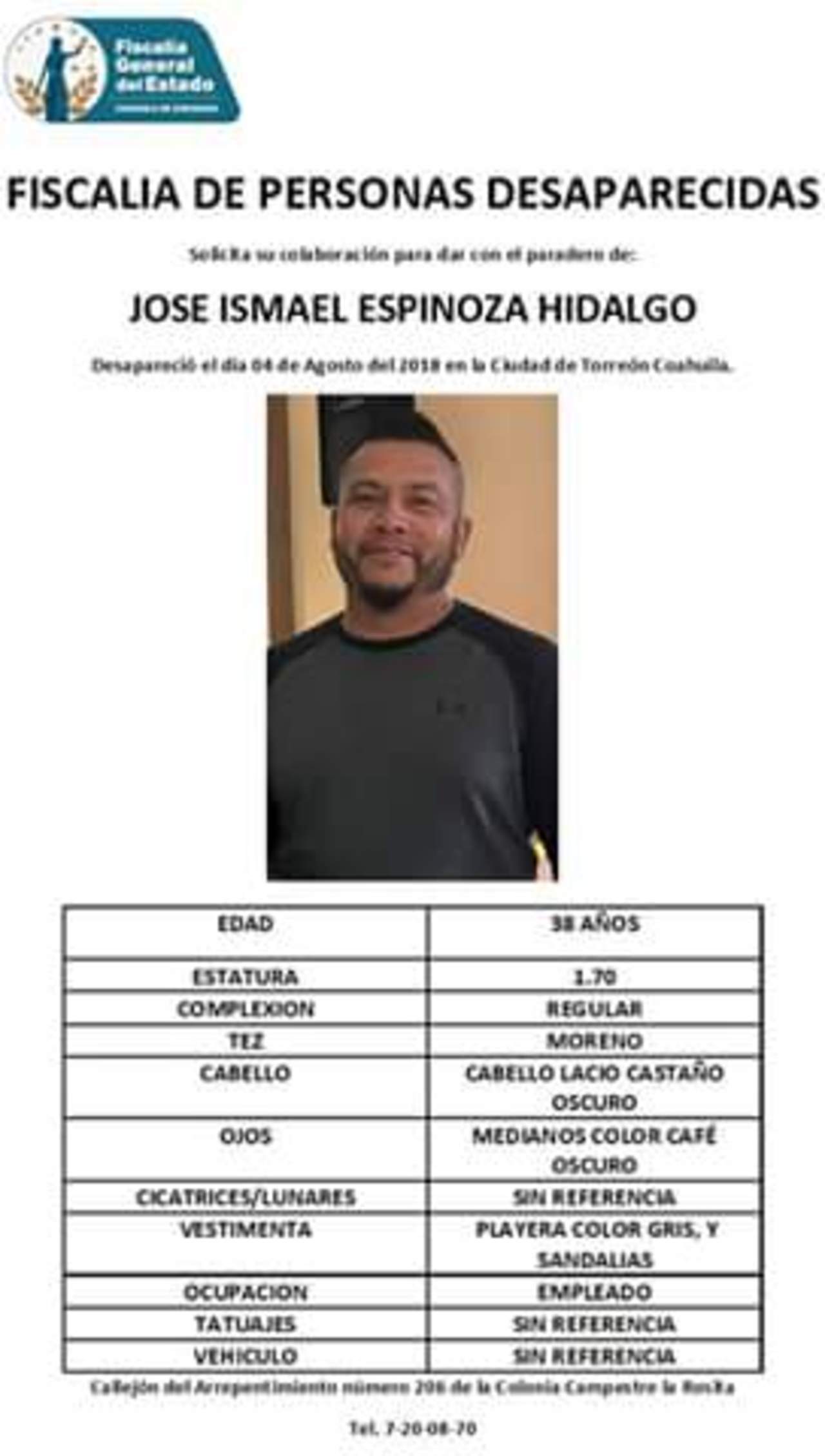 Piden ayuda para localizar a hombre desaparecido en Torreón. Noticias en tiempo real