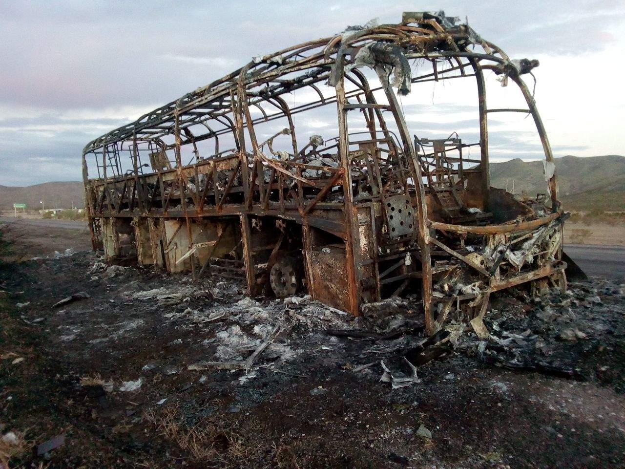 Se incendia camión de turismo en la Gómez Palacio-Durango. Noticias en tiempo real