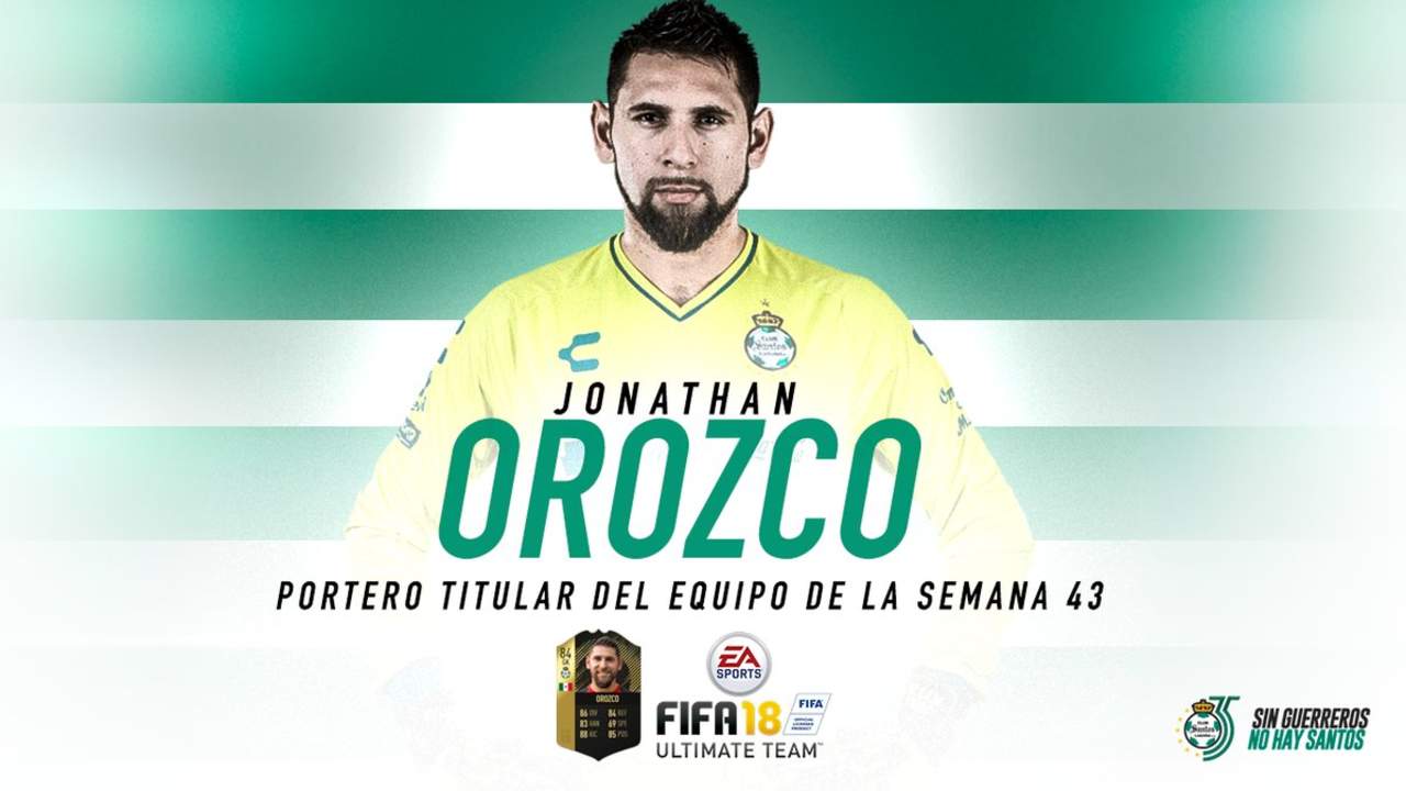 Jonathan Orozco, portero titular de la semana 43 del FIFA 18. Noticias en tiempo real