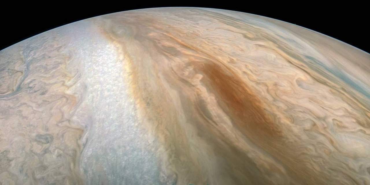 NASA muestra imagen de región ciclónica en sur de Júpiter. Noticias en tiempo real