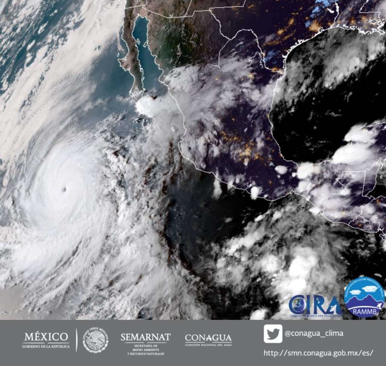 Rosa podría intensificarse a categoría 4, señala Conagua. Noticias en tiempo real