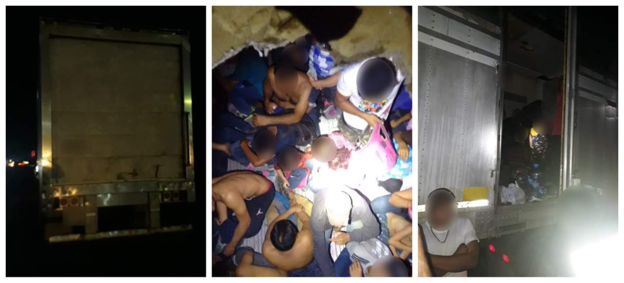 Rescatan a 146 indocumentados que viajaban en un tráiler. Noticias en tiempo real
