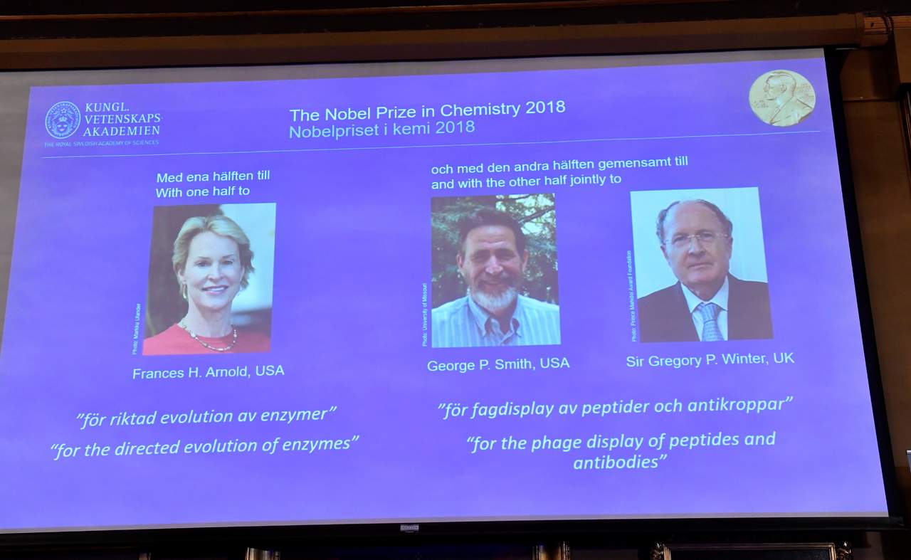 Dan Nobel de Química a científicos por desarrollo de proteínas. Noticias en tiempo real