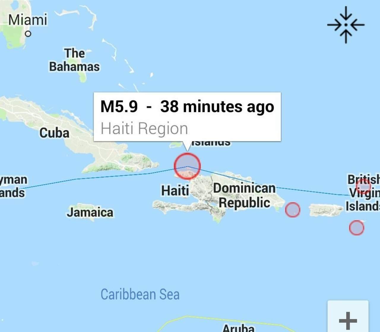 Terremoto de 5.9 grados golpea en la costa de Haití. Noticias en tiempo real