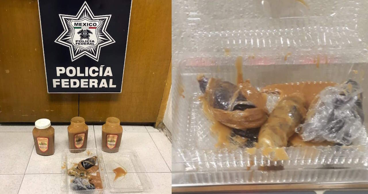 Aseguran droga en frascos de cajeta en el AICM. Noticias en tiempo real