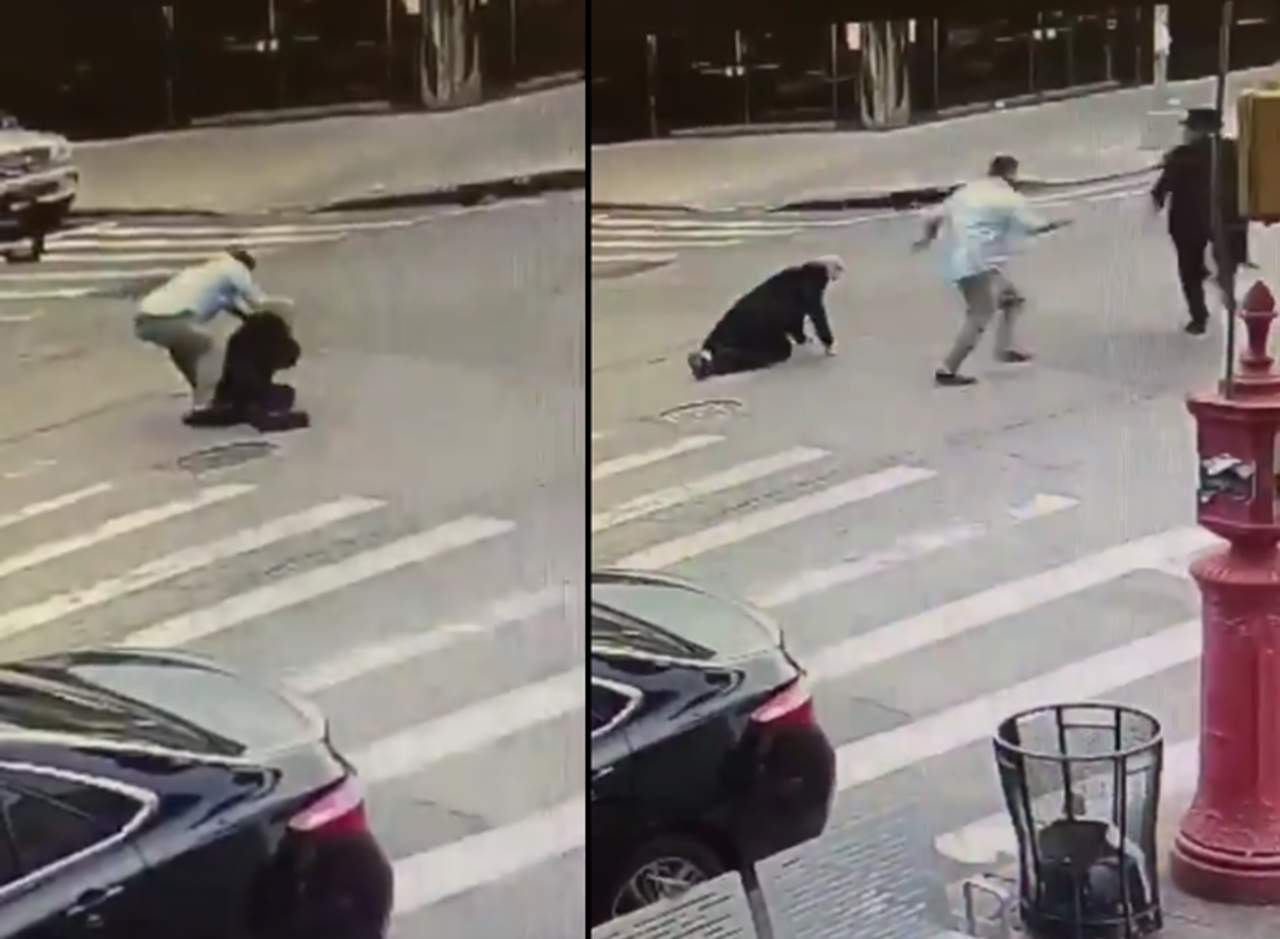 Brutal pelea en las calles de Brooklyn captada en video. Noticias en tiempo real