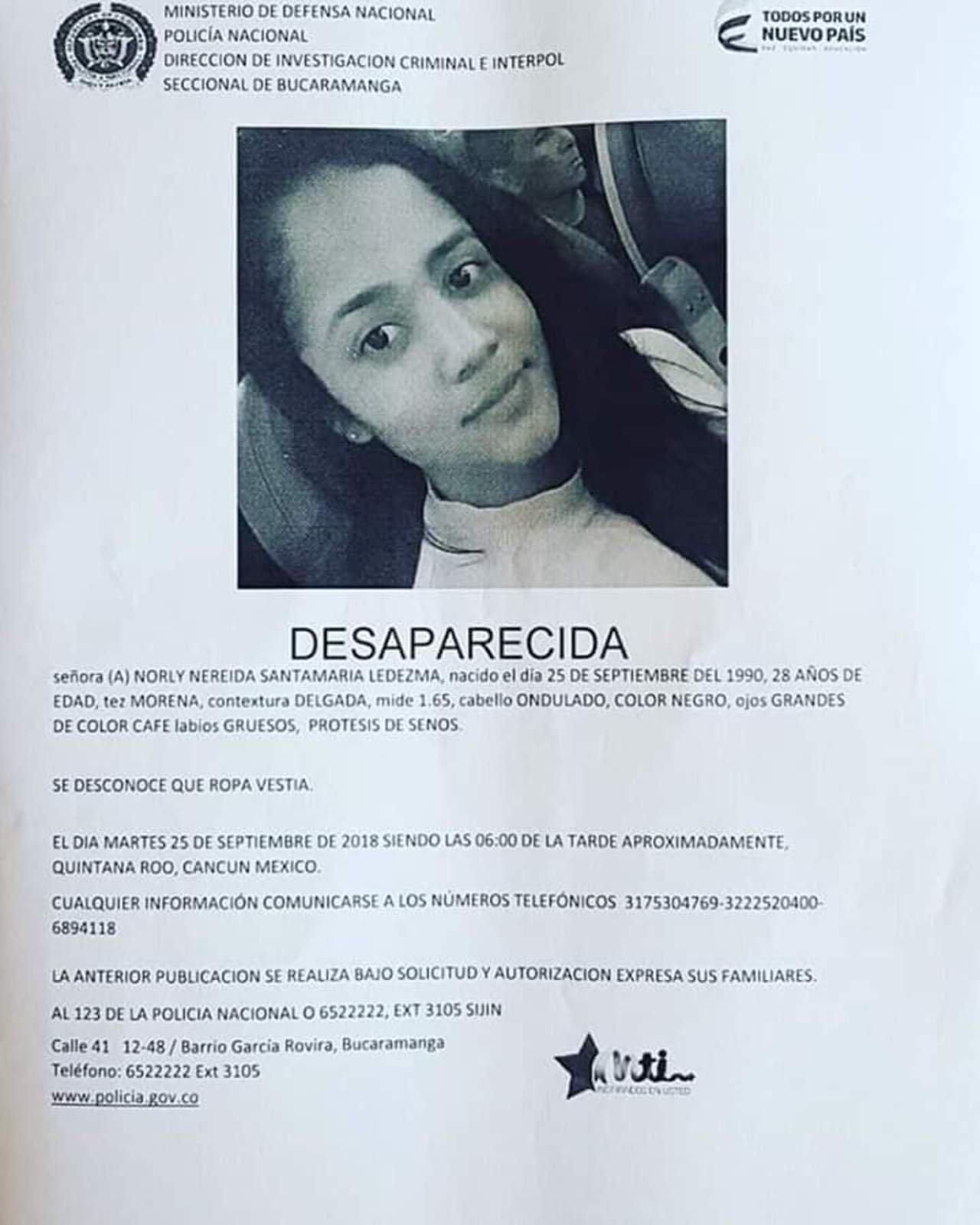 Autoridades reportan desaparición de colombiana en Quintana Roo. Noticias en tiempo real