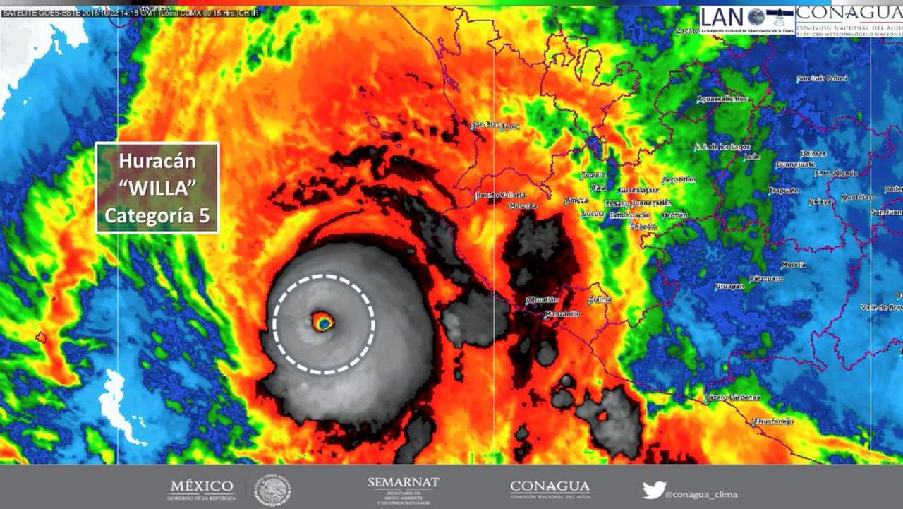 Huracán Willa se intensifica a categoría 5. Noticias en tiempo real