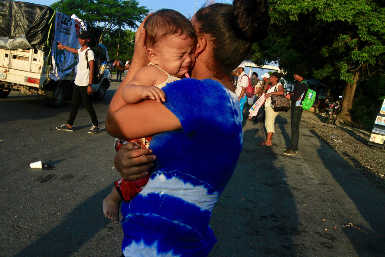 Caravana migrante llega a Arriaga, Chiapas. Noticias en tiempo real