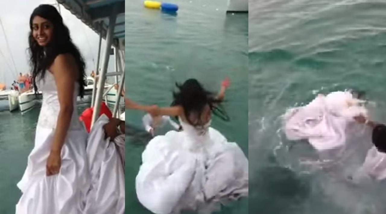 VIRAL: Novia se arroja al mar por amor y casi se ahoga. Noticias en tiempo real