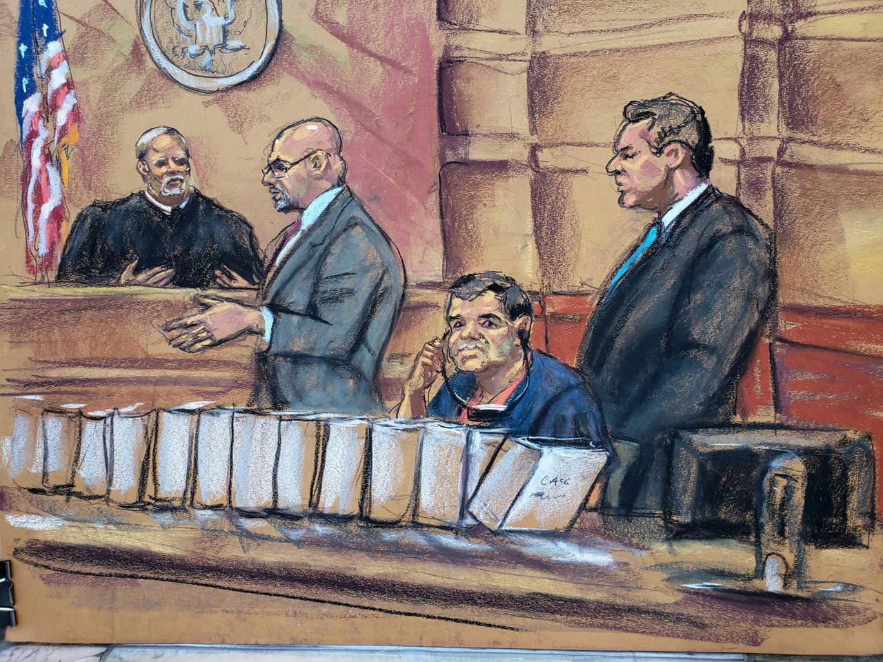 Descartan a 10 posibles jurados en segundo día de juicio del Chapo. Noticias en tiempo real