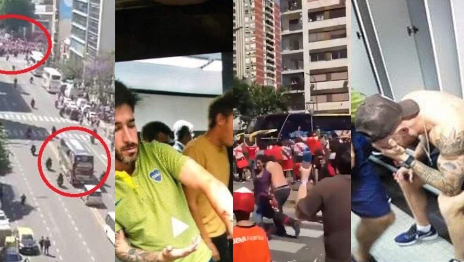 Las imágenes del ataque al autobús de Boca. Noticias en tiempo real