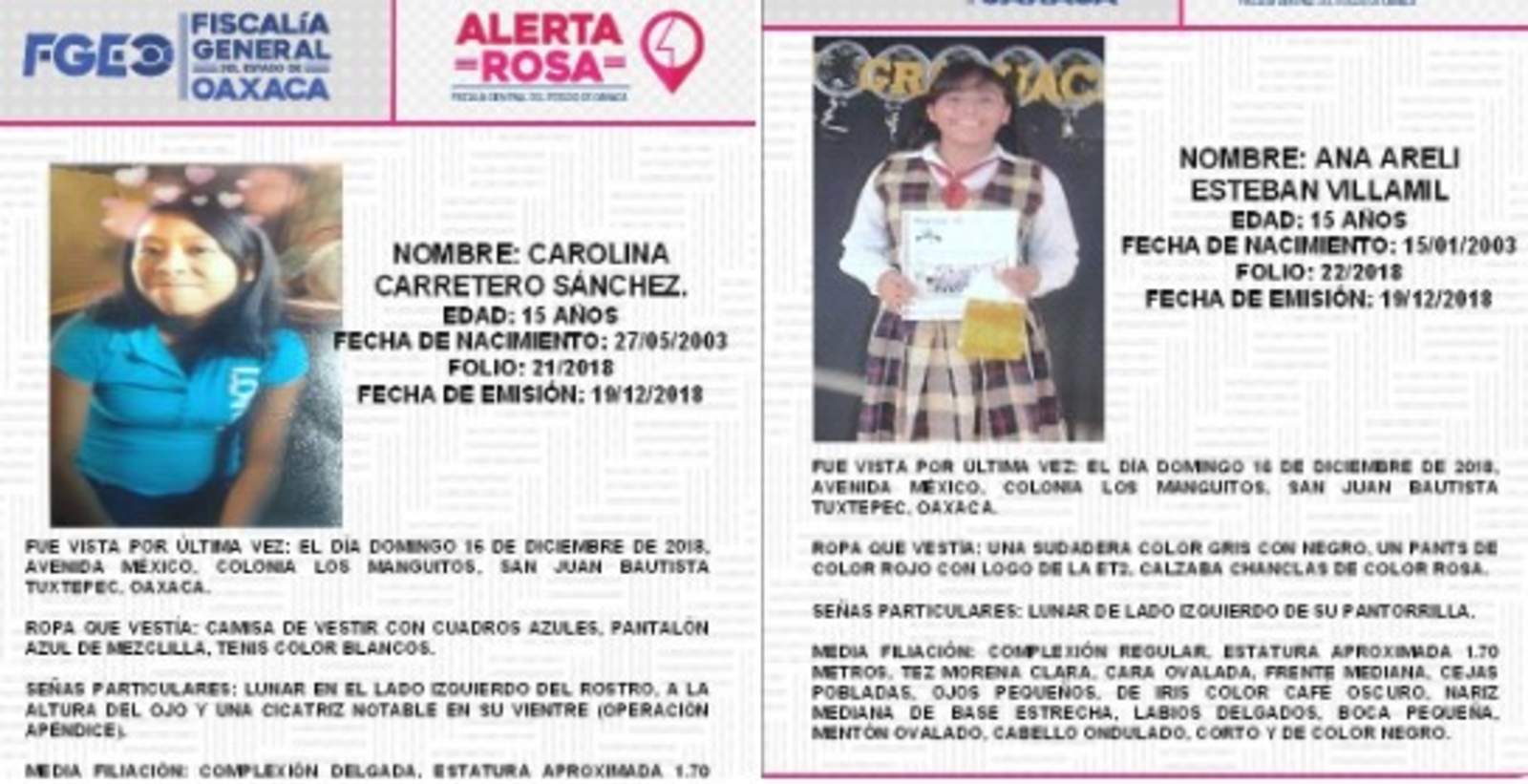 Desaparecen dos menores en Tuxtepec, Oaxaca. Noticias en tiempo real