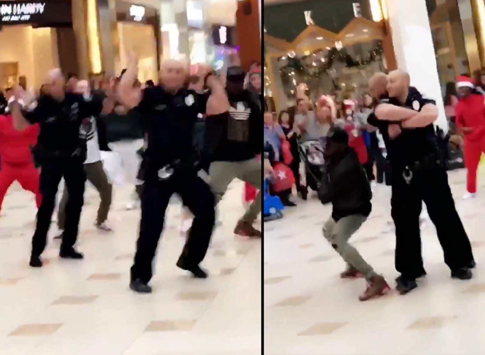 Policías se unen al espíritu navideño con baile sorpresa. Noticias en tiempo real