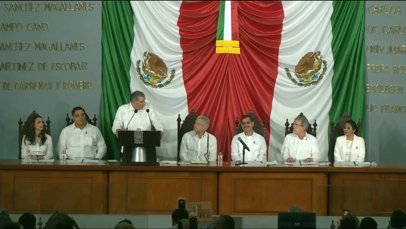 Inicia toma de protesta del gobernador de Tabasco. Noticias en tiempo real