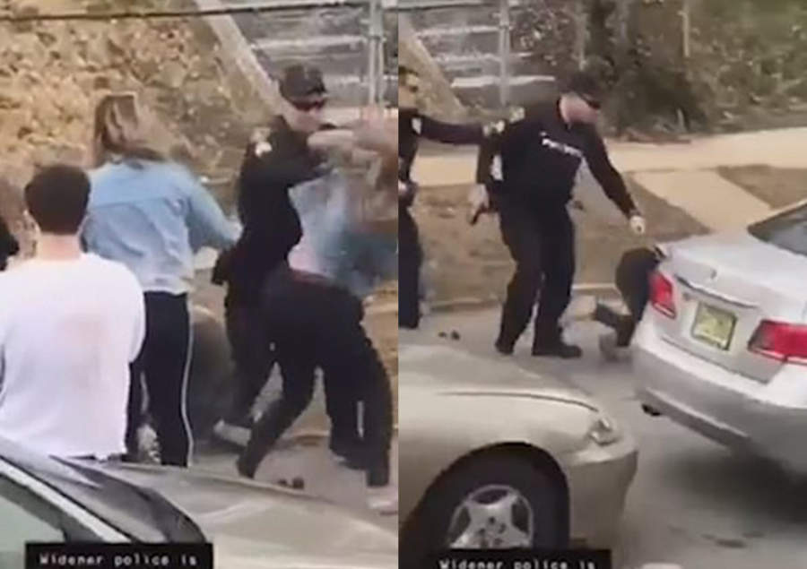 Captan a oficial de policía golpeando a joven. Noticias en tiempo real