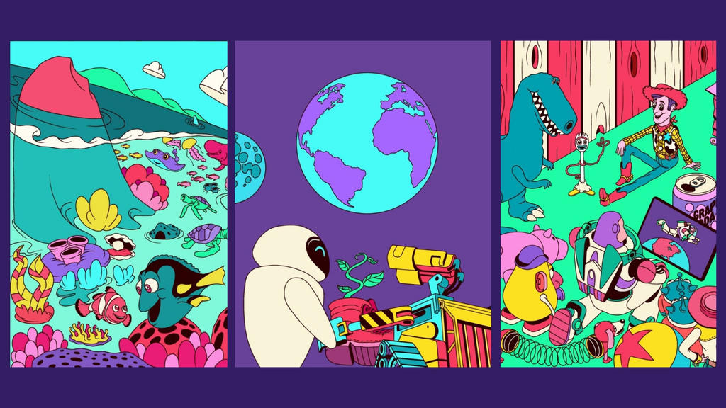 Las 7 ilustraciones con las que Pixar celebró el Día de la Tierra. Noticias en tiempo real